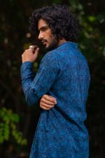 Shop Blue Printed Kurta | Neel Mosaic | Men's Kurtas | Ayush Jain | houseofayushjain