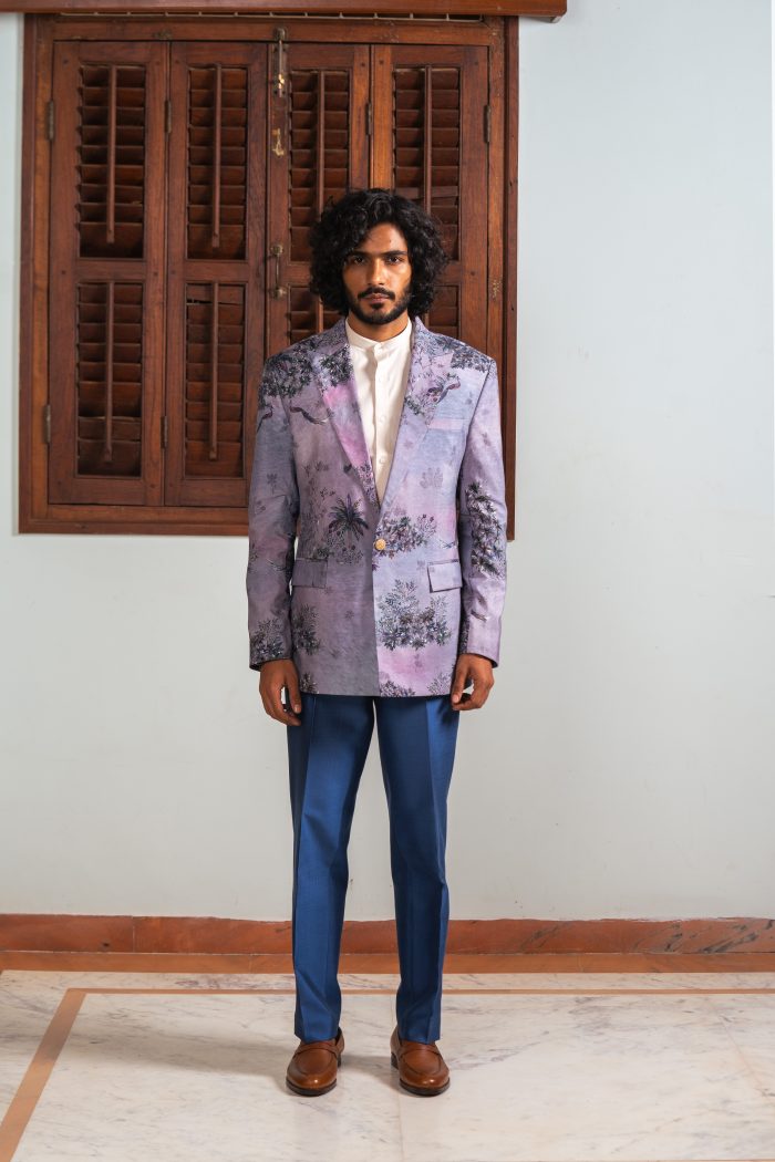 Shop Printed Blazer | Nightfall | Western Wear | houseofayushjain