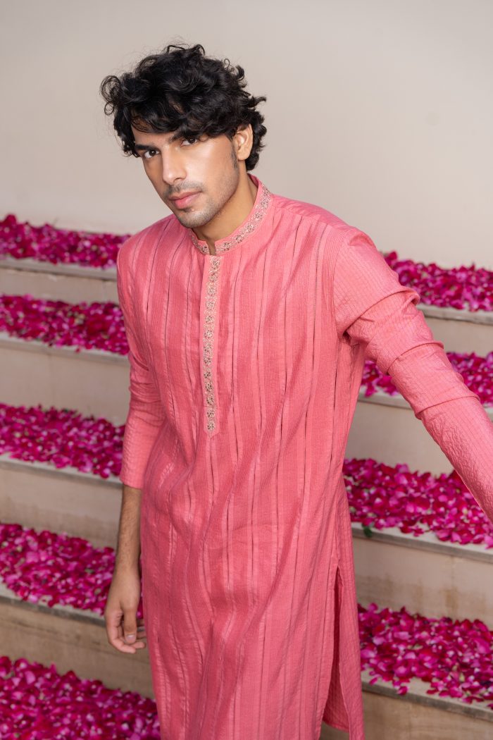 Shop Pink Kurta | Kurtas for Men | Ethnic Kurta | Ayush Jain | houseofayushjain