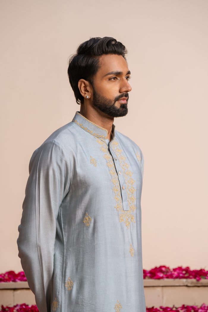 Shop Blue Kurta | Azure Set | Kurtas for Men | houseofayushjain | Ayush Jain