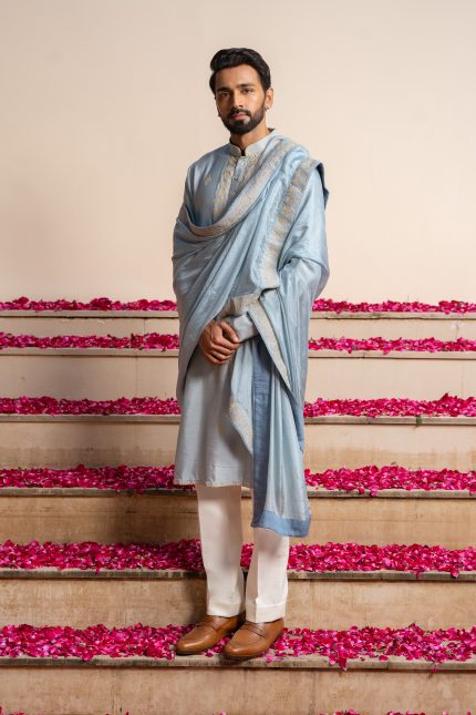 Shop Blue Kurta | Azure Set | Kurtas for Men | houseofayushjain | Ayush Jain