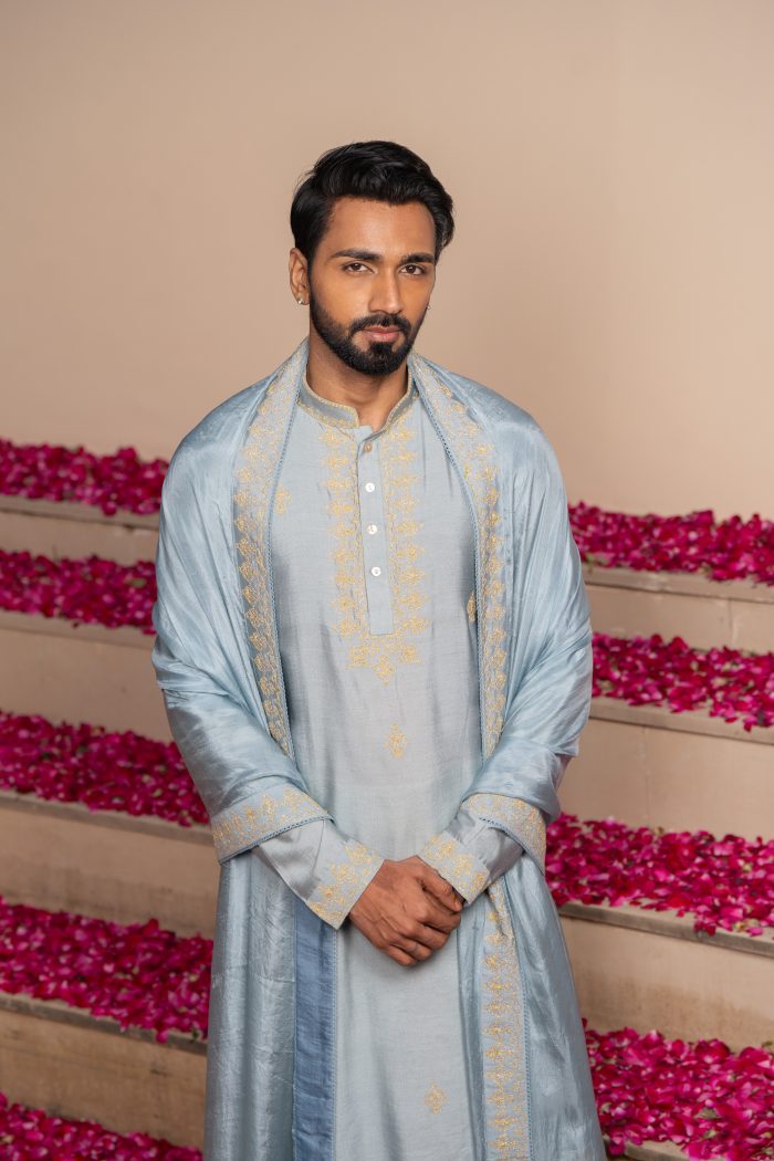 Shop Blue Kurta | Azure Set | Kurtas for Men | houseofayushjain | Ayush Jain