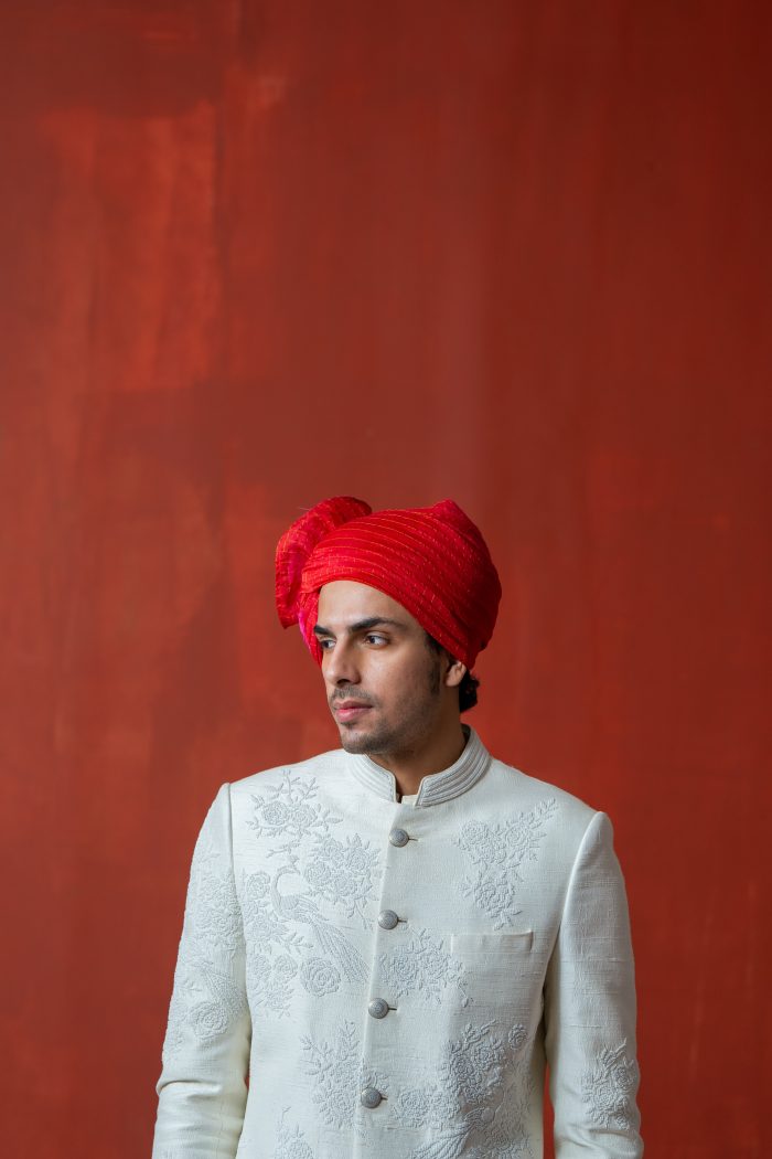 Scattered Embroidery Sherwani | Groom Sherwani | Ayush Jain