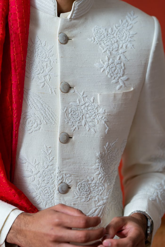 Scattered Embroidery Sherwani | Groom Sherwani | Ayush Jain