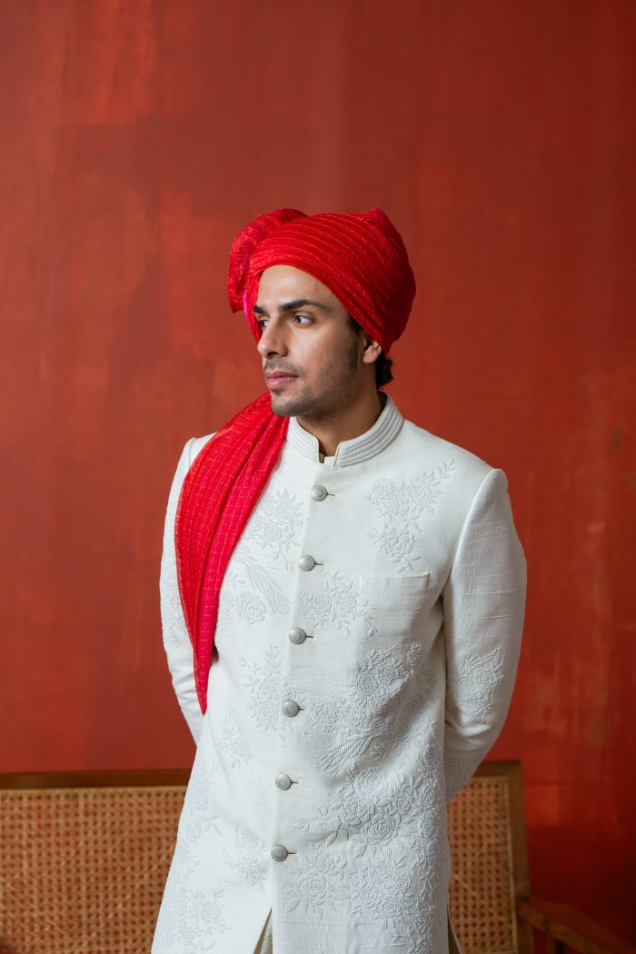 Scattered Embroidery Sherwani | Groom Sherwani | Ayush Jain