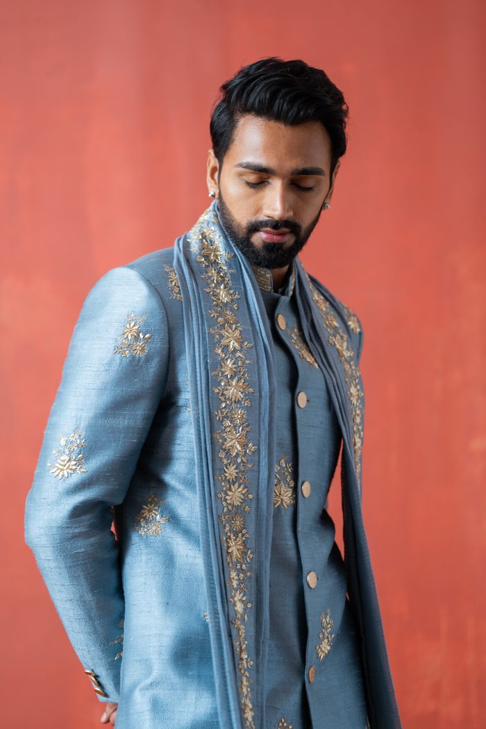 Buy Embroidered Sherwani | Neel | Wedding Sherwani | Ayush Jain | houseofayushjain