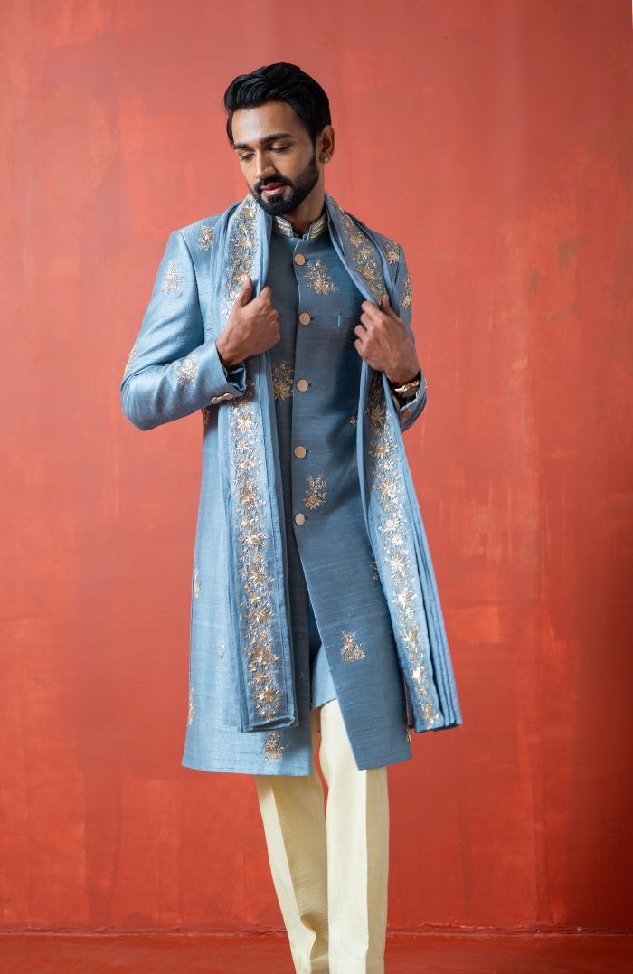 Buy Embroidered Sherwani | Neel | Wedding Sherwani | Ayush Jain | houseofayushjain