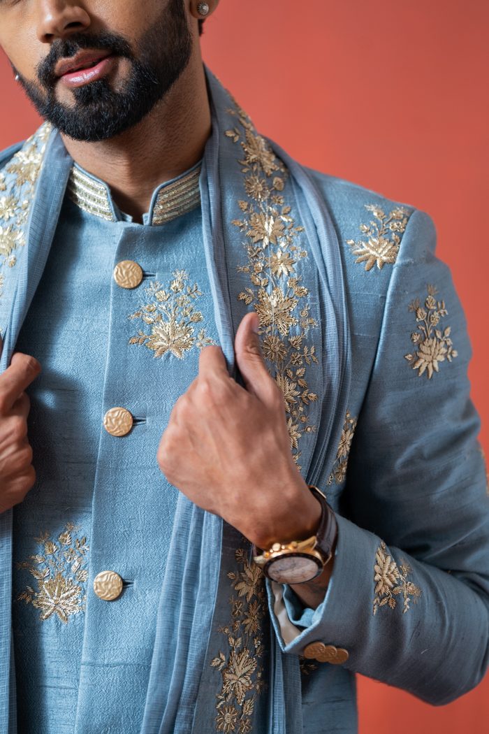 Buy Embroidered Sherwani | Neel | Wedding Sherwani | Ayush Jain | houseofayushjain