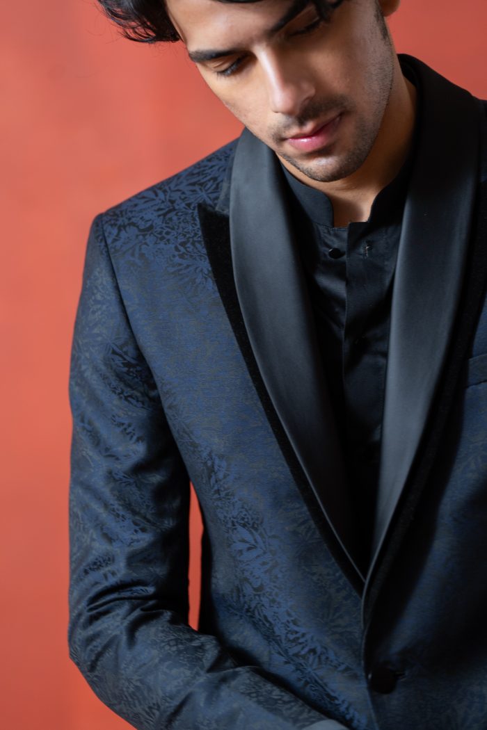 Shop Floral Tuxedo | Ink Gardenia | Formalwear | houseofayushjain | Ayush Jain