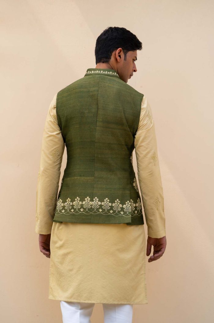 Shop Green Bandi | Palash Bandi Set | houseofayushjain