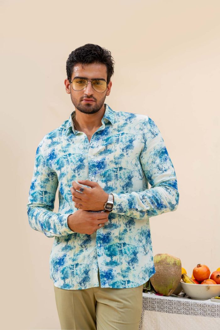 Shop Kaleidoscope Printed Shirt | Neel Jhar Shirt | houseofyaushjain