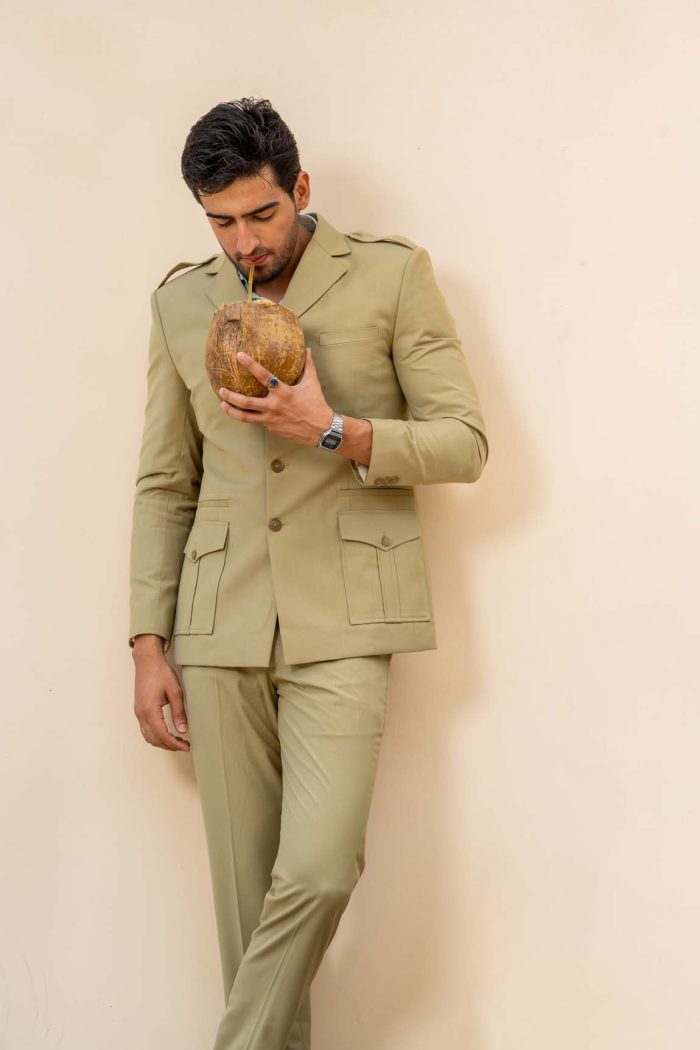 Green Safari Suit | Shop Stylish Suits In Delhi | houseofayushjain