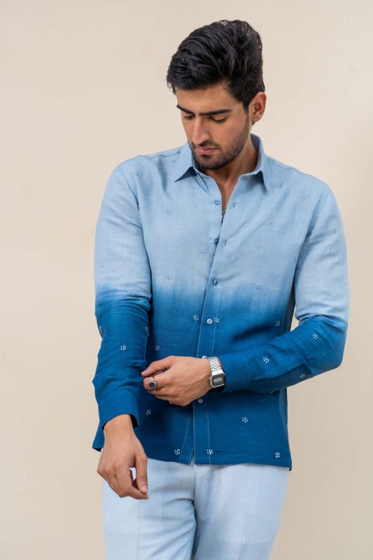 Shop Ombre Blue Fun Shirt | jheel Shirt | houseofayushjain