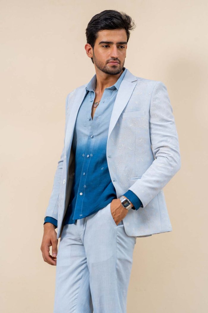 Shop Summer Scenery Linen Suit | Garden Suit | houseofayushjain