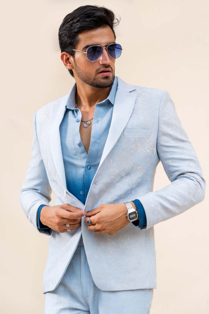 Shop Summer Scenery Linen Suit | Garden Suit | houseofayushjain