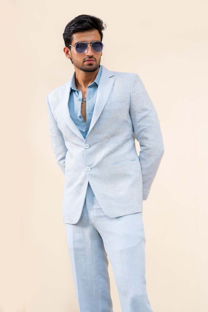 Shop Summer Scenery Linen Suit | Garden Suit | houseofayushjain