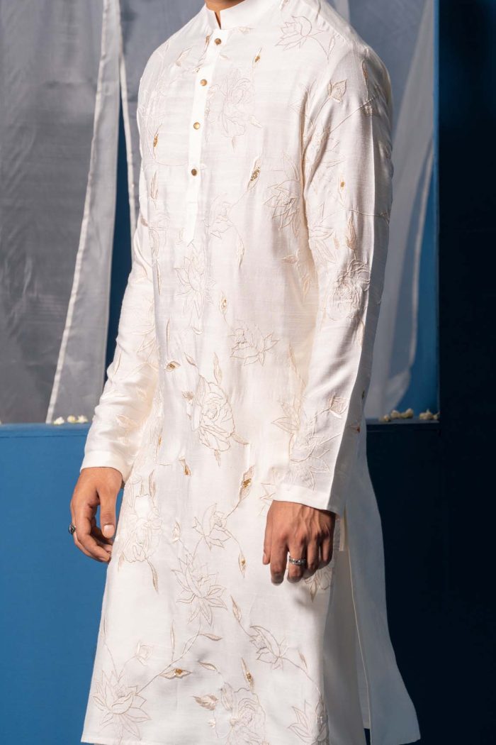 Buy Sukoon Kurta | Golden Handwork Kurta | houseofayushjain