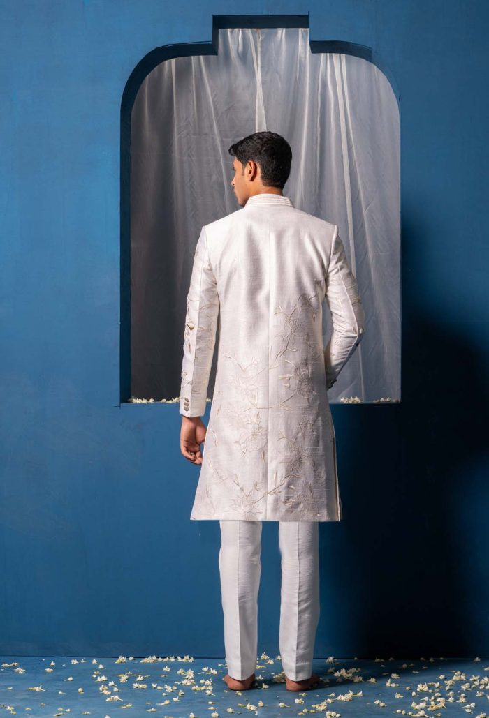 Shop Ivory Sherwani | Sukoon Sherwani | houseofayushjain