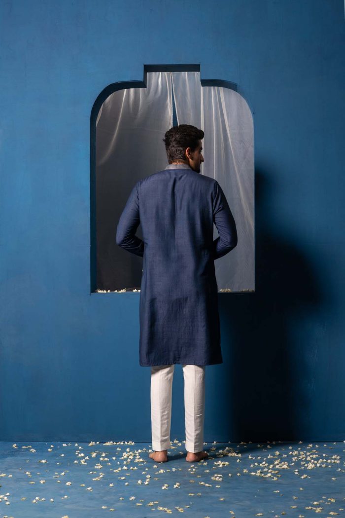 Shop Ayina Kurta | Navy Blue Kurta In Delhi | houseofayushjain