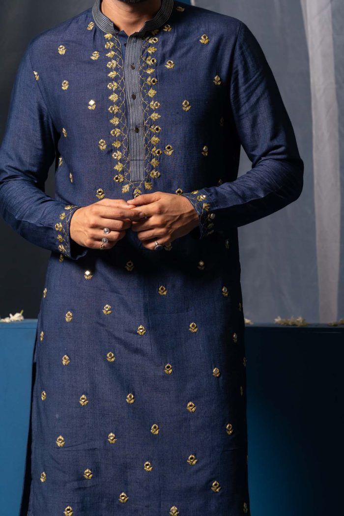 Shop Ayina Kurta | Navy Blue Kurta In Delhi | houseofayushjain