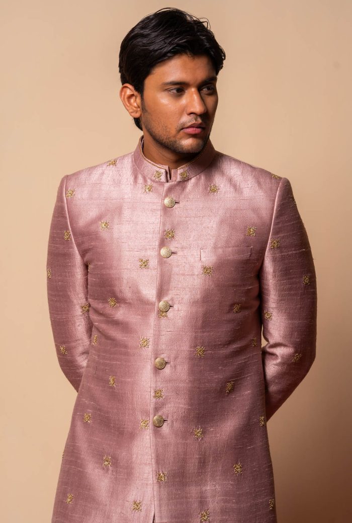 Shop Dull Pink Sherwani | Fitoor Sherwani | houseofayushjain