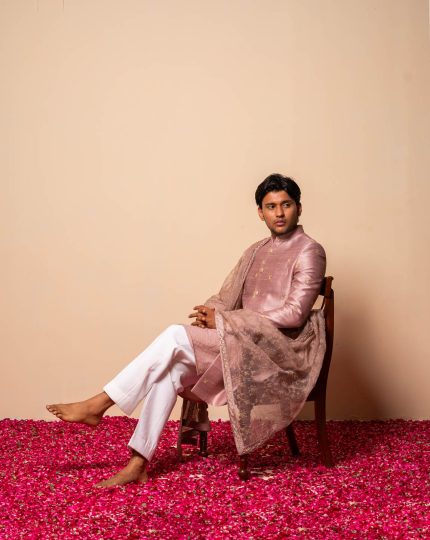 Shop Dull Pink Sherwani | Fitoor Sherwani | houseofayushjain