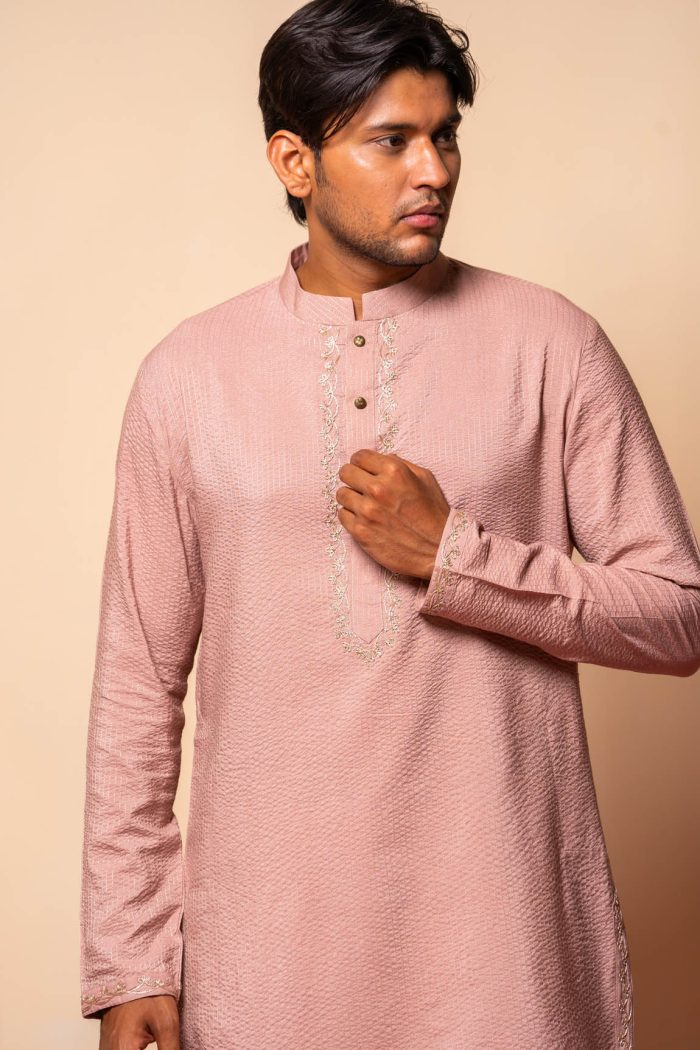 Shop Fitoor Kurta | Elegant Dusky Pink Kurta | houseofayushjain