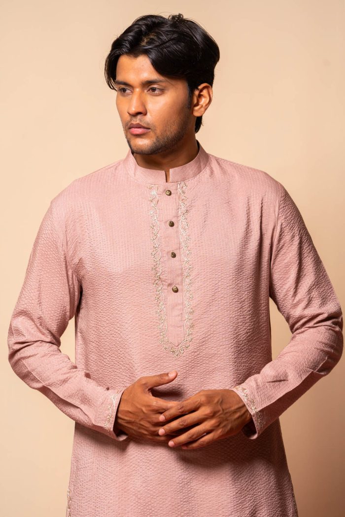 Shop Fitoor Kurta | Elegant Dusky Pink Kurta | houseofayushjain