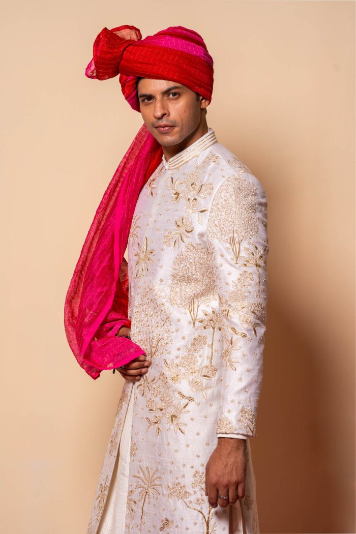 Shop White Sherwani | Tasveer Sherwani | houseofayushjain