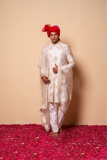 Shop White Sherwani | Tasveer Sherwani | houseofayushjain