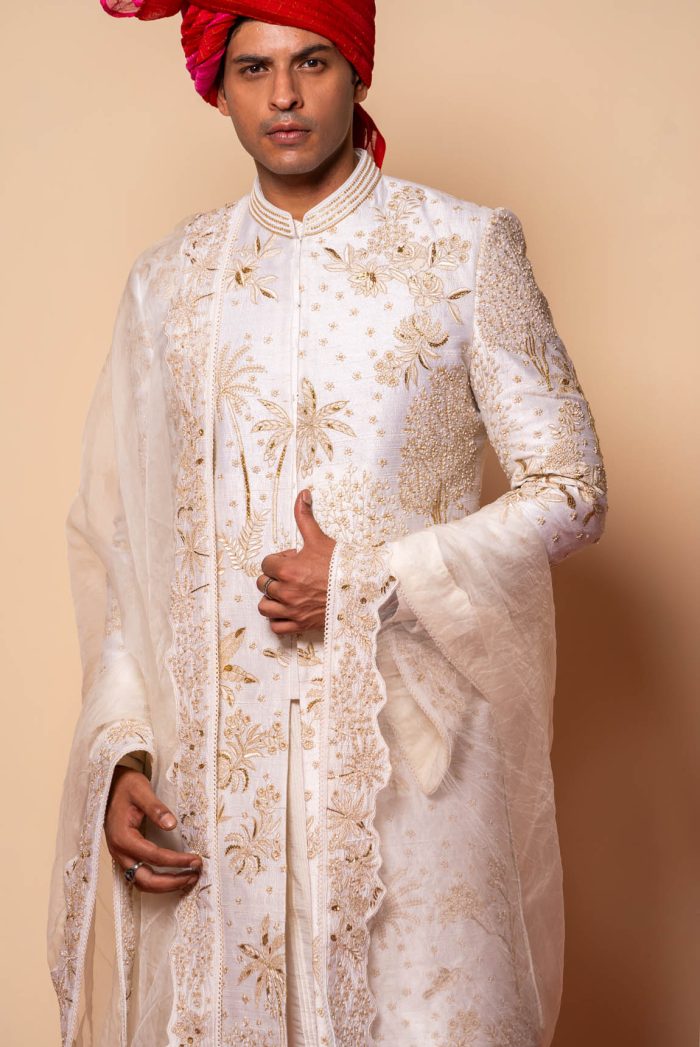 Shop White Sherwani | Tasveer Sherwani | houseofayushjain