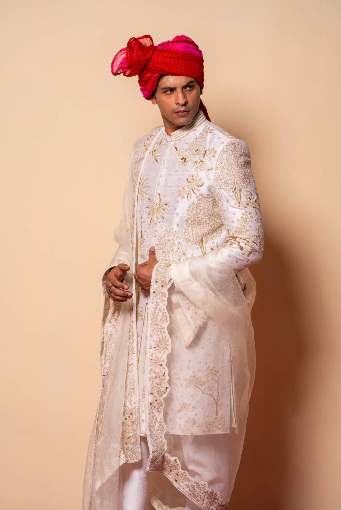 Shop White Sherwani | Tasveer Sherwani | houseofayushjain