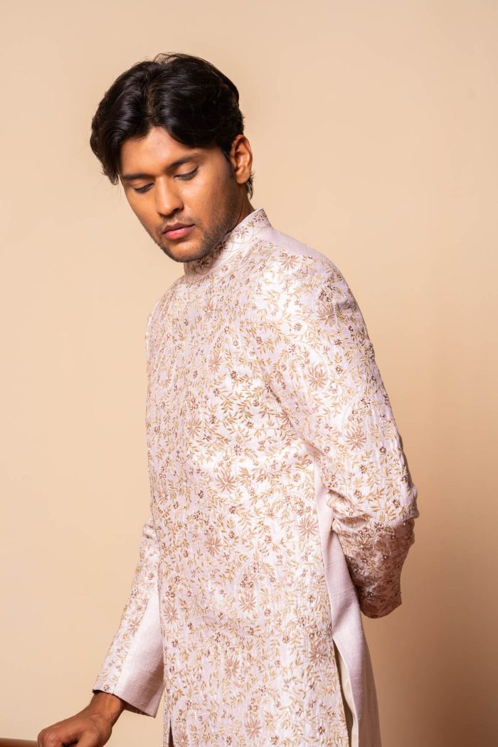 Shop Light Pink Sherwani | Aarzoo Sherwani | houseofayushjain