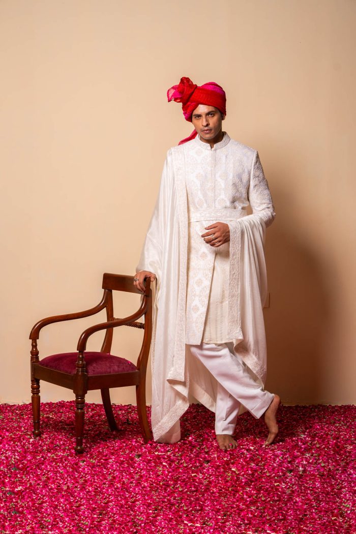 Roshan-Daan Sherwani | Wedding Sherwani | houseofayushjain