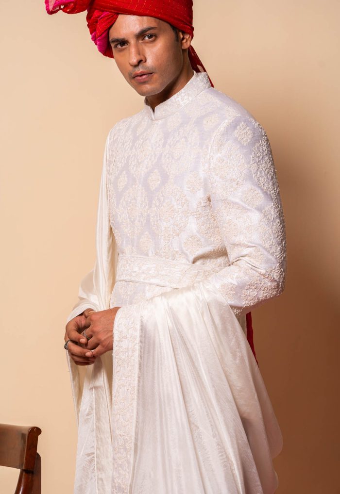 Roshan-Daan Sherwani | Wedding Sherwani | houseofayushjain