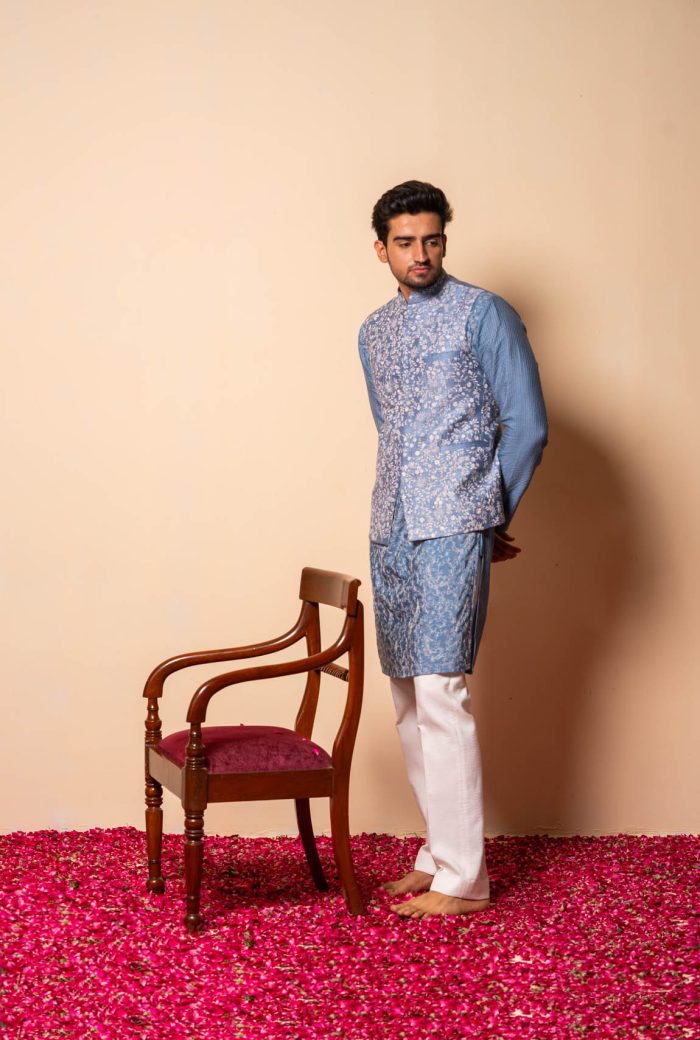 Shop Aangan Bandi Set | Stylish Blue Bandi | houseofayushjain