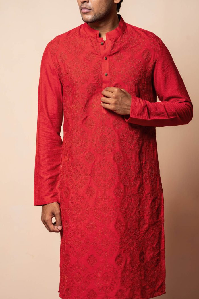 Shop Red Kurta | Roohafza Kurta in Delhi | houseofayushjain