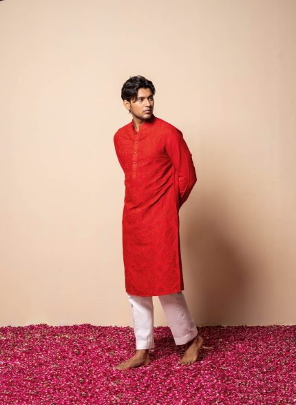 Shop Red Kurta | Roohafza Kurta in Delhi | houseofayushjain